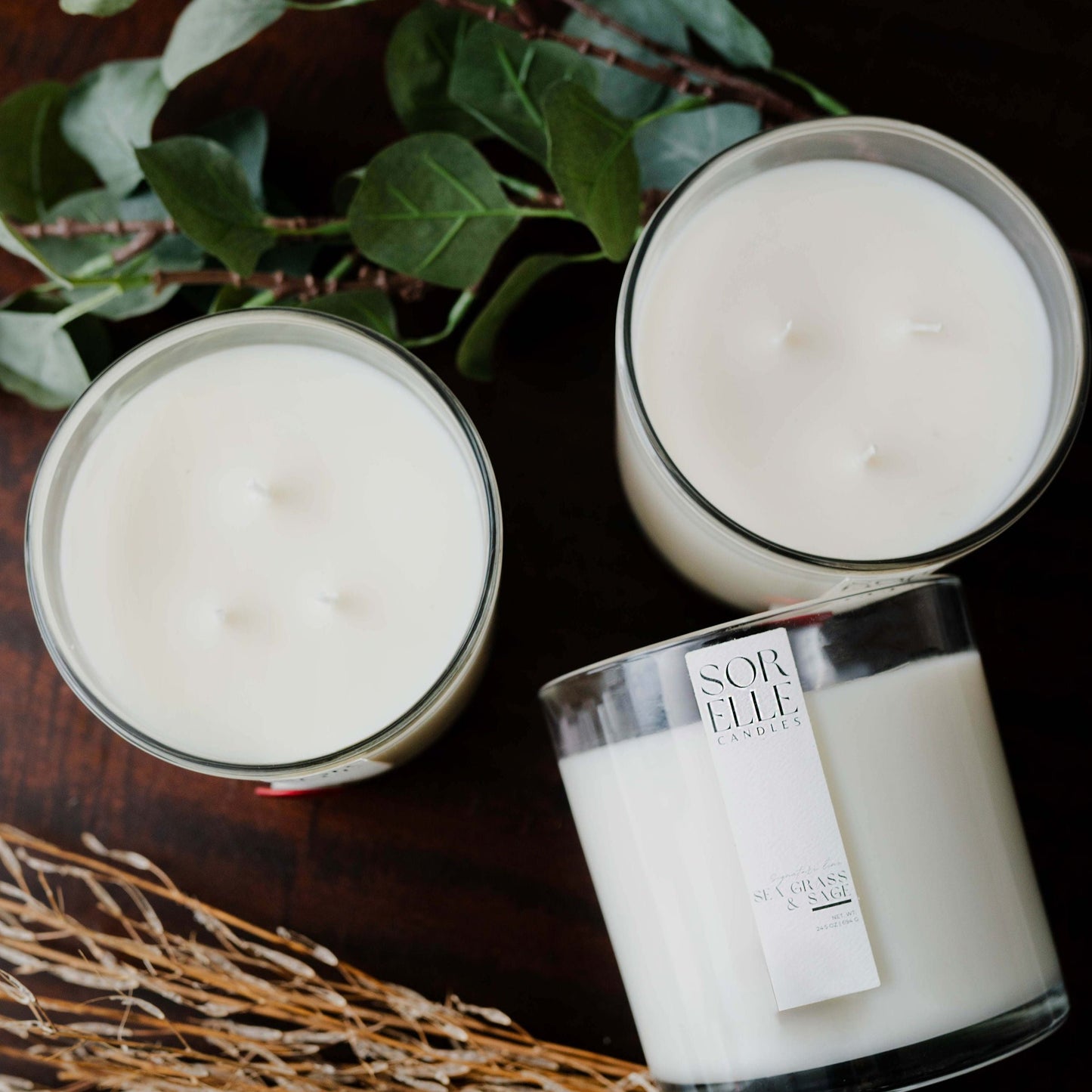 HONEY & TOBACCO - LARGE SCENTED COCONUT WAX CANDLE