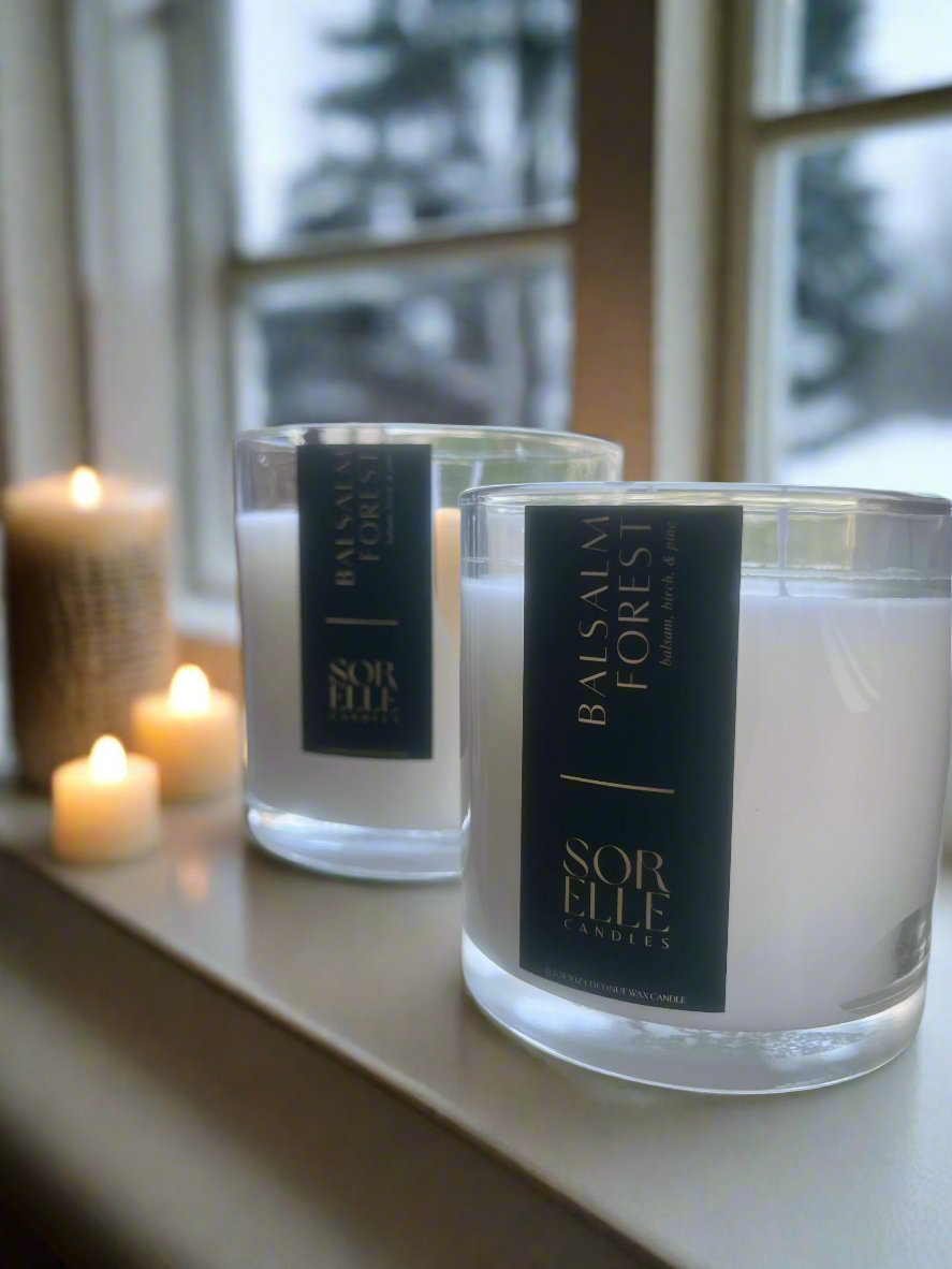Balsam Fir strong christmas coconut wax candle