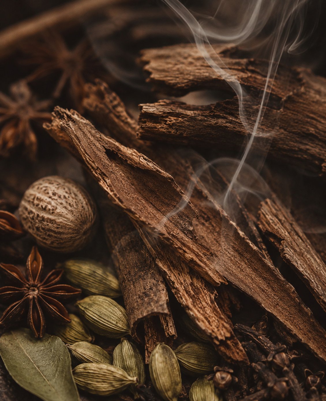 Pumpkin Oud coconut wax candle, styled fall lifestyle photo
