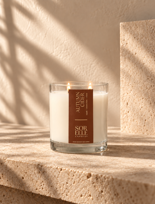 strong smelling fall candle, apple spice. Coconut wax candle, non toxic, houston texas