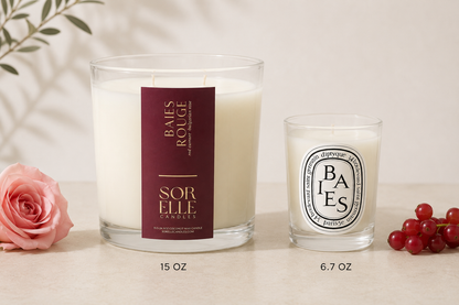 Baies Rouge - Diptyque dupe candle, made in coconut wax, hand poured Houston, Tx. 