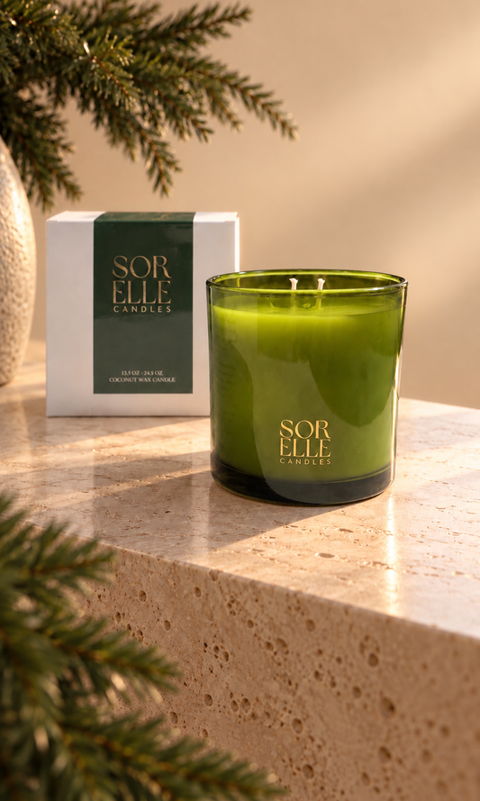 Balsam Forest, inspired by Thymes Fraser fir. Pine needles, balsam fir, strong christmas candle fills your home.