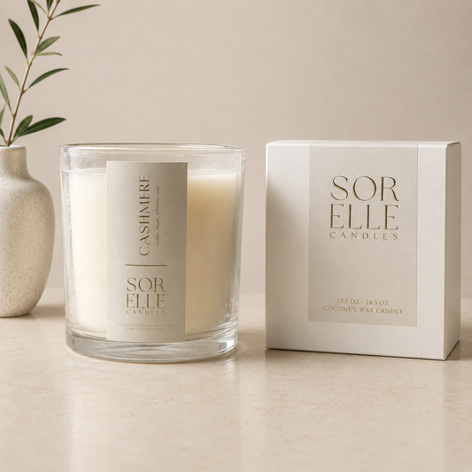 Cashmere Tom Ford dupe candle, strong scented candle, coconut wax - sorelle candles 