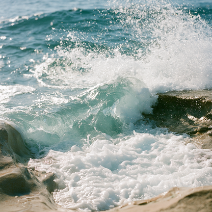 Sea Salt Breeze coconut wax candle, editorial lifestyle photography