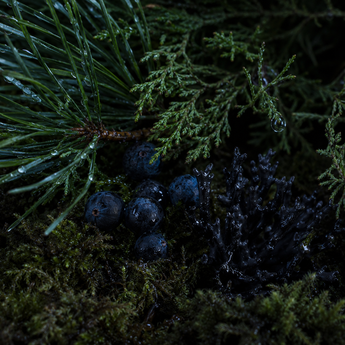 Moonlit Moss coconut wax candle, styled lifestyle photo