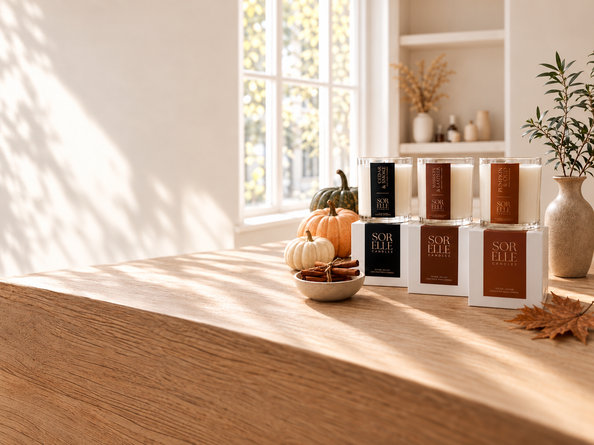 Strong Smelling fall candles. Coconut wax, non-toxic, Pumpkin oud spice candle, Cedar smoke Diptyqe Feu de Bois dupe