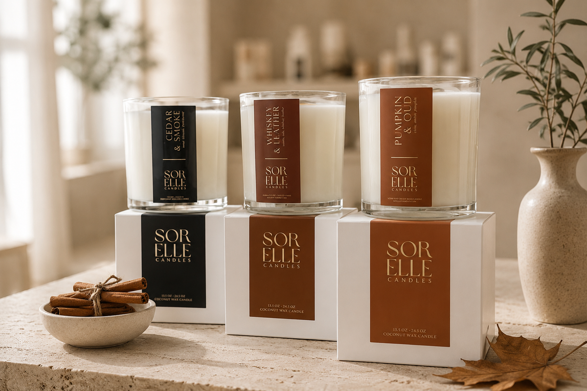 Vintage Suede coconut wax candle, Aspen lodge inspired leather scent