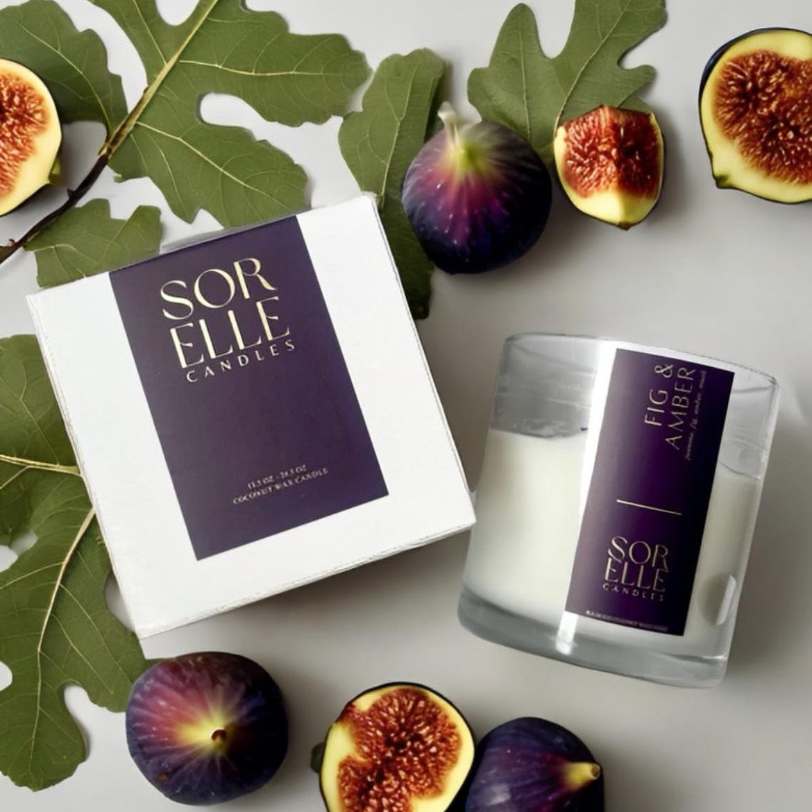 Fig & Amber Fall Scented Coconut Wax Candle