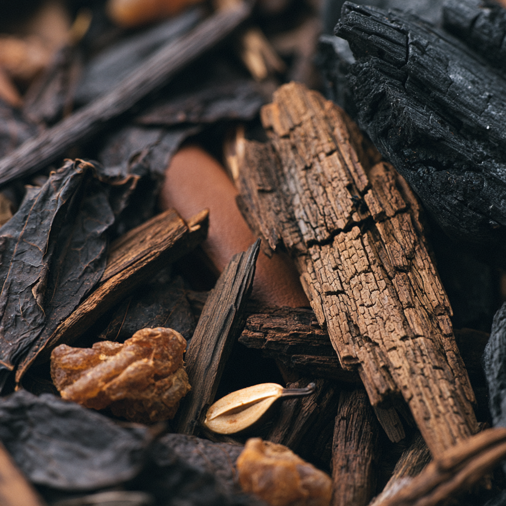 Cedar & Smoke coconut wax candle, styled lifestyle photo