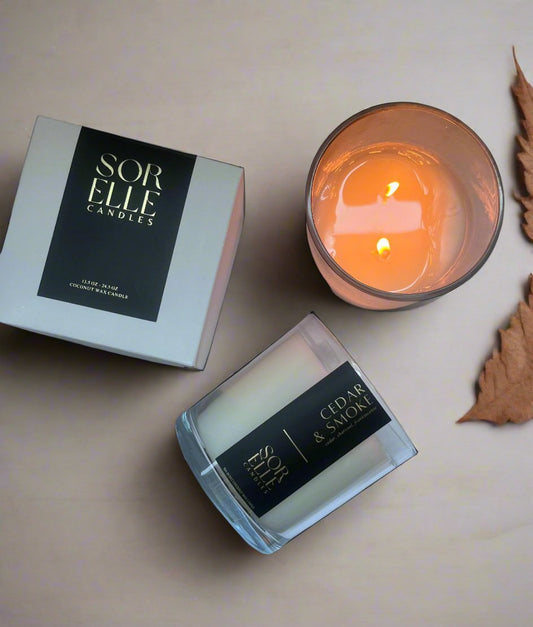 Cedar and Smoke fall candle