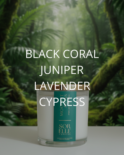Moonlit Moss — Fresh, Green Forest Pine, luxury coconut wax candle, 14oz & 25 oz Sorelle