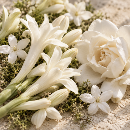 Tuberose strong scented coconut wax candle. Jasmine, gardenia mix tuberose moss. Non toxic room filling 